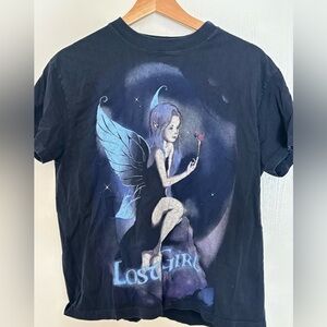 Brandy Melville Black and Blue Short Sleeve Tee